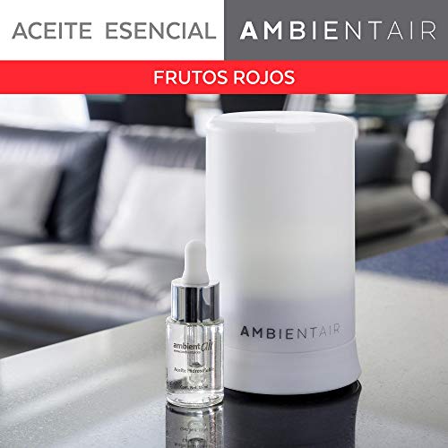 Ambientair. Aceite perfumado hidrosoluble 15ml. Aceite hidrosoluble Frutos Rojos para humidificador de ultrasonidos. Perfume de Frutos Rojos para ambientador de vapor de agua. Aceite perfumado sin alcohol.