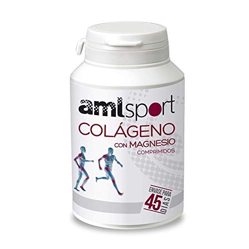 AMLsport - Colágeno con magnesio – 270 comprimidos articulaciones fuertes. Regenerador de tejidos con colágeno hidrolizado tipo 1 y tipo 2. Envase para 45 días de tratamiento.