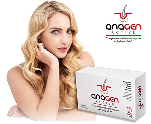 Anagen Active - tratamiento anti-caída de cabello | vitamina pelo con Bitoina, Zinc, vitaminas, Selenio, L-Cistina, Saw palmeto, Astaxantina | Crecepelo | crecimiento en hombres y mujeres (1 Caja)