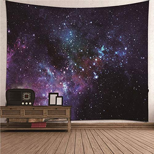 ANAZOZ Tapiz Tela Grande Poliéster Tapiz Suelo Piscina Rectangular Cielo Estrellado Púrpura Tapiz 150x130CM