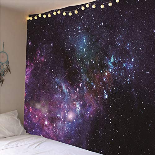 ANAZOZ Tapiz Tela Grande Poliéster Tapiz Suelo Piscina Rectangular Cielo Estrellado Púrpura Tapiz 150x130CM