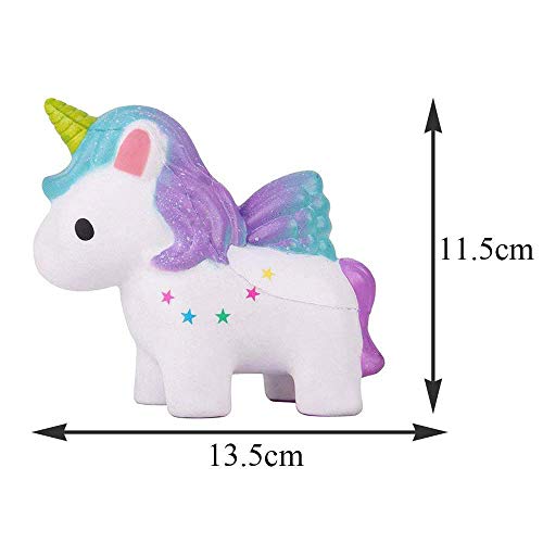 Anboor Squishies Unicornio Estrella Kawaii Squishies perfumado Animal Descompresión Apretón Alivio para el estrés Accesorios decorativos colección Color al azar