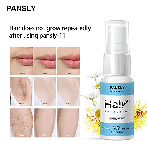 Anself PANSLY 20ml Inhibidor de Vello Depilación Permanente Piernas Axila Barba Blanda Stop Spray sin dolor