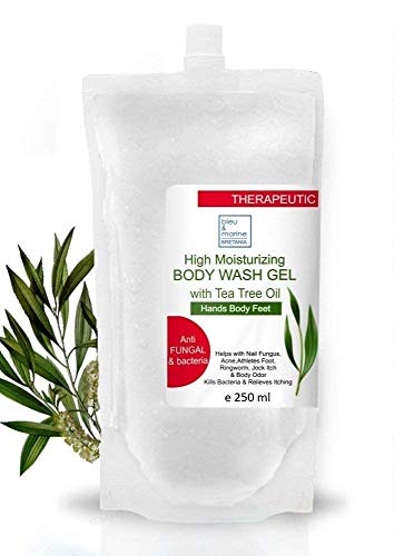 Anti bacteriano Jabón Ultra Hidratante Manos con Aceite de Árbol de Té Anti hongos Anti Acné 250 ml - Gel de Baño- Gel de Ducha