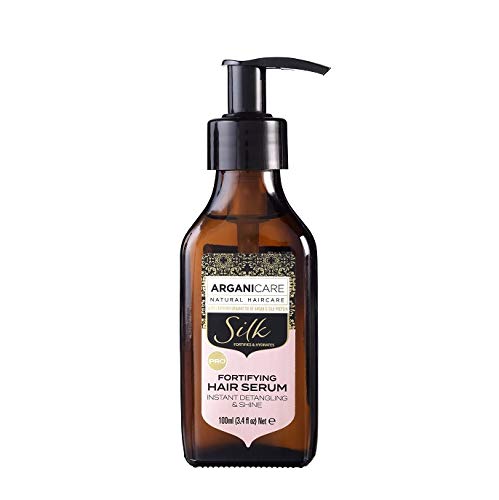 Arganicare Aceite de argán orgánico y seda suavizante anti frizz Control Suero Tratamiento para cabello frizzy seco o dañado 100 ml