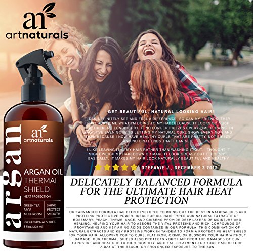 ArtNaturals Thermal Hair Protector Spray - Spray de Protección Térmica Contra Calor Plano de hierro, 236ml