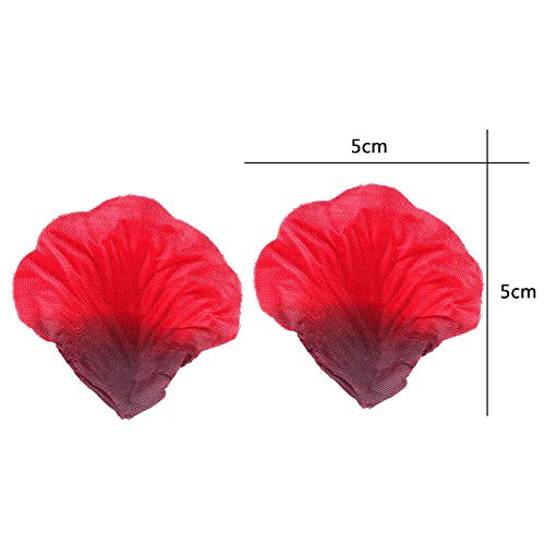 ASANMU 3000 Piezas Pétalos de Rosa, Petalos de Rosa Rojos Artificiales Pétalos de Rosa para Bodas Decoración, Fiestas, día de San Valentín y Ambiente Romántico, Proponer, Fores de Boda, Confeti