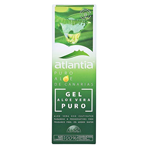 Atlantia Aloe Vera, Gel de Aloe Vera orgánico puro, sin aditivos ni conservantes, 200ml