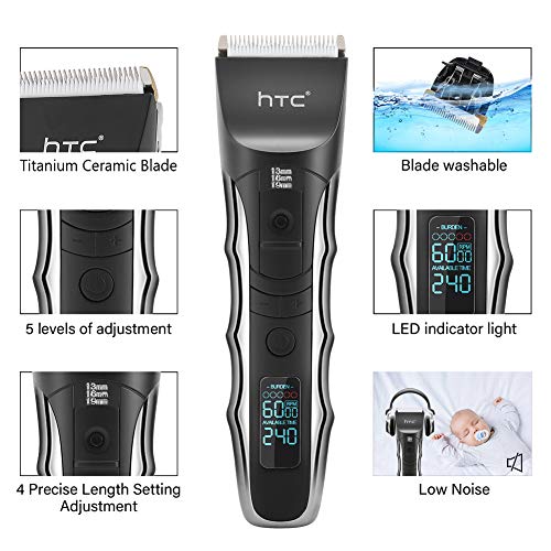 AXCEED Cortapelos Electrónico Recortadora Hombres Maquina Cortar Pelo Cortadora de Pelo Recargable de 2000 mAh Máquina Afeitar de Barba/Cara