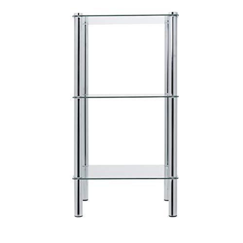 Axxentia Bad 282130 Solanio - Mueble de 3 estanterías de Metal y Cristal (40 x 30 x 77 cm) [Importado de Alemania]