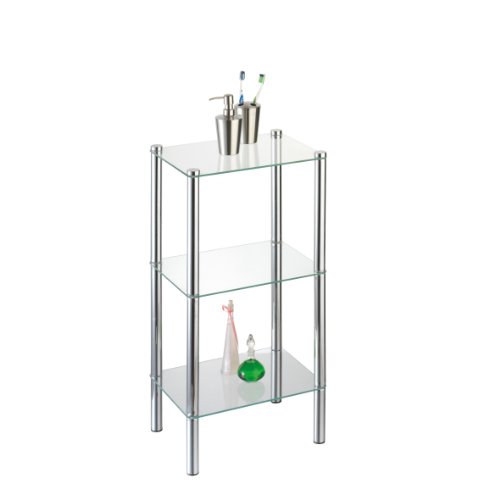 Axxentia Bad 282130 Solanio - Mueble de 3 estanterías de Metal y Cristal (40 x 30 x 77 cm) [Importado de Alemania]