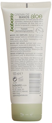 Babaria Aloe Vera Crema Manos 100 ml, 2 unidades