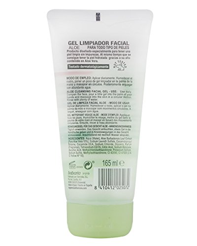 Babaria Aloe Vera - Gel limpiador facial, 150 ml