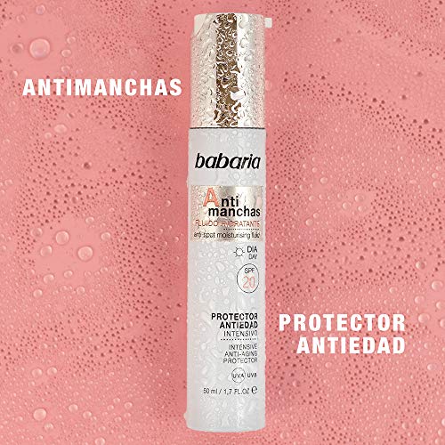 Babaria Fluido Hidratante Antimanchas Día Protector Antiedad Intensivo SPF 20 50 ml