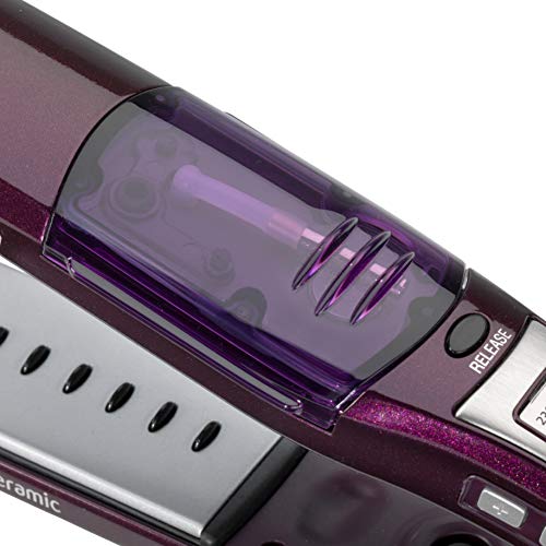 Babyliss Ipro 230 Steam - Plancha de Vapor Profesional con Revestimiento de Cerámica, Iónica, 5 Ajustes de Temperatura de 170 a 230ºc, Morado