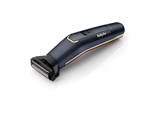 BaByliss MEN BG120E Recortadora corporal apta para uso bajo la ducha, afeitadora, 3 longitudes de corte de 3-5-7 mm, 70 minutos de uso