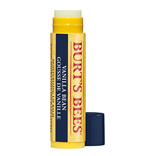 Bálsamo labial hidratante Burt's Bees 100% natural, pack dos por uno, cera de abejas y vainilla, 2 tubos de 4,25 gramos.