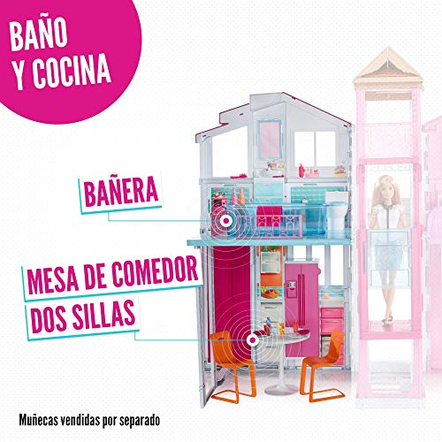 Barbie - Supercasa - casa muñecas, regalo para niñas y niños 3-9 años (Mattel DLY32)