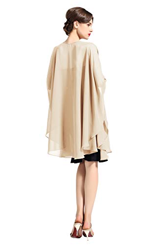 BEAUTELICATE - Chal largo de gasa, 25 colores Beige champán talla única