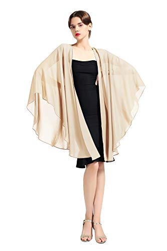 BEAUTELICATE - Chal largo de gasa, 25 colores Beige champán talla única