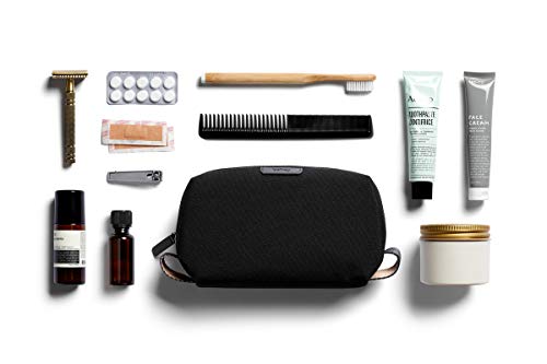 Bellroy Dopp Kit, neceser de tejido impermeable para viaje (cosméticos, perfume, kit de afeitado, peine, cepillo de dientes) - Black