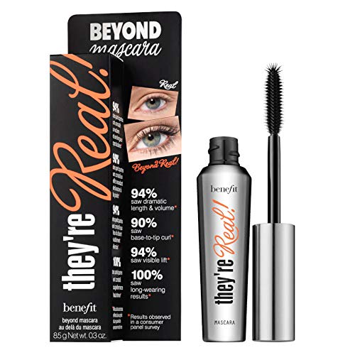 BENEFIT COSMETICS son reales! alargamiento más allá del rimel tamaño completo 8,5 g peso neto 8,5 g negro