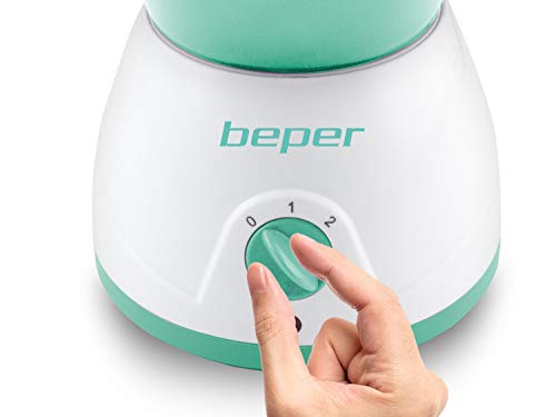 Beper - Sauna Facial y Aromaterapia 2 Potencias, Tratamientos de Cuidado y Relajantes, Hidratación y Limpieza de la Cara, Tanque para Esencias Perfumadas, Blanco y Verde