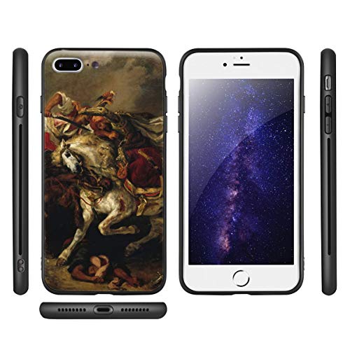 Berkin Arts Eugene Delacroix para iPhone 7 Plus&iPhone 8 Plus/Caja del teléfono Celular de Arte/Impresión Giclee UV en la Cubierta del móvil(Lotta di Giaour e Pasha)