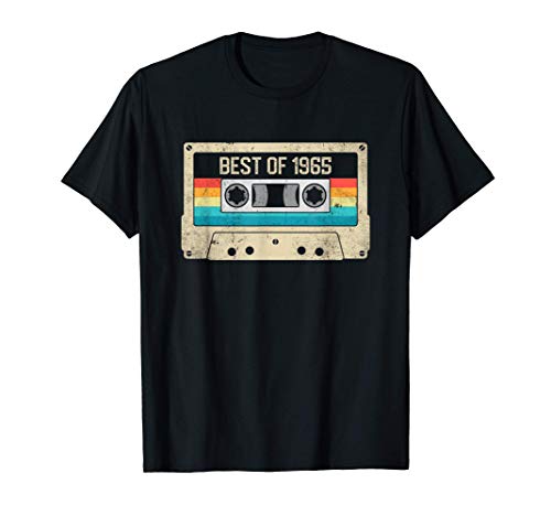 Best of 1965 Regalo 55 Años Cumpleaños Hombre Mujer Casete Camiseta