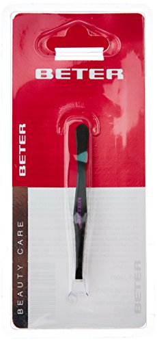 Beter Tweezers With Straight Tip Black Steel 1 Pz