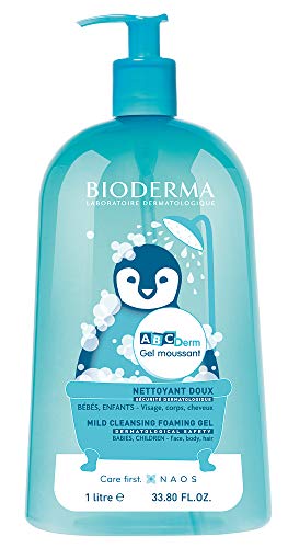 Bioderma Abcderm Moussant Gel Nettoyant Doux Bébés, Enfants - 1000 ml