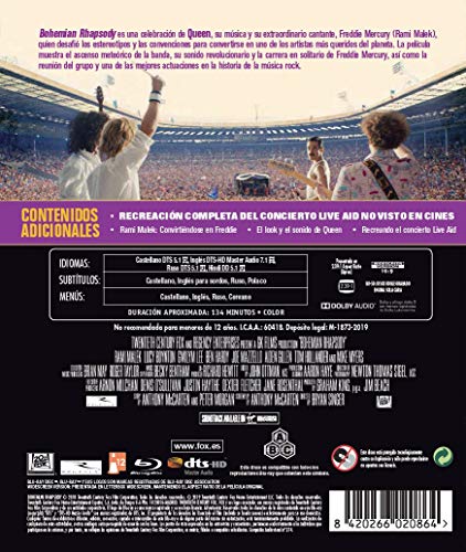 Bohemian Rhapsody Blu-Ray [Blu-ray]