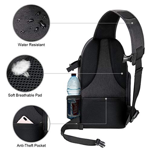 Bolso de Hombro para cámara ARVOK, Mochila Impermeable para cámara con Funda para Lluvia y sujección para trípode, Bolso para cámara Profesional para Canon Nikon Sony Fujifilm DSLR, SLR y Objetivos