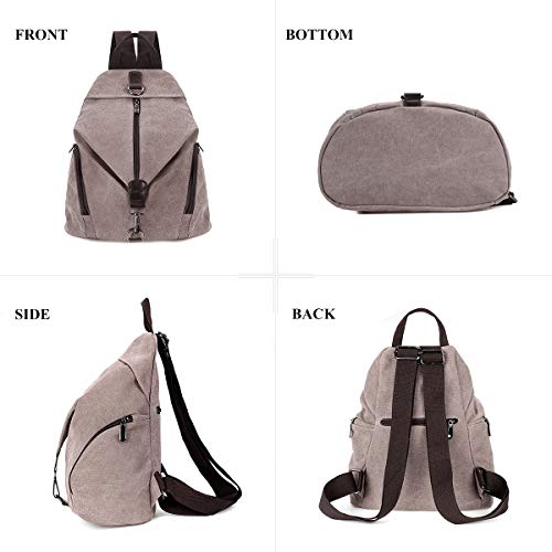 Bolso Mochila Mujer Casual Pequeña Mochilas Mujer Antirrobo, JOSEKO Señoras Bolsa de Viaje Bolsa de Escuela Bolsa Vintage Bolsa de Gran Capacidad Informal para Viajes Senderismo Regalo Mujer