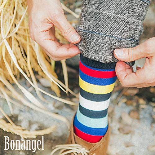 BONANGEL Calcetines Estampados Hombre, Hombres Ocasionales Calcetines Divertidos Impresos de Algodón de Pintura Famosa de Arte Calcetines, Calcetines de Colores de moda (12 Pares-Pattern 6)