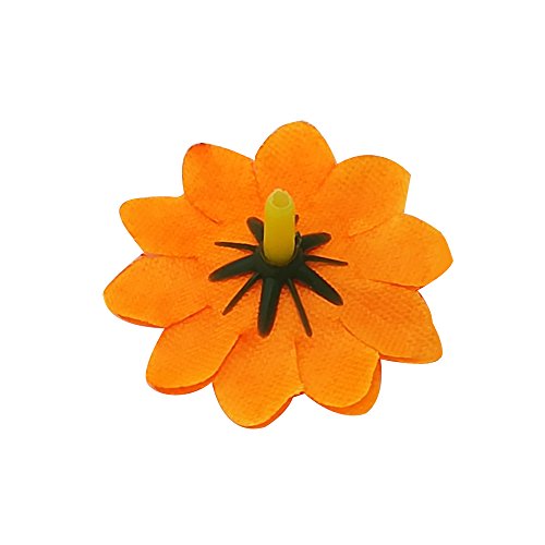 Bornfeel Margarita Artificial 100 Piezas Gerbera artificial Adorno para Oficina Casa Manualidades Bodas Fiestas Tela Naranja 3.8 x 3.8 x 2 cm