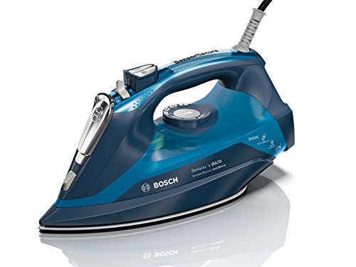 Bosch TDA703021A, Plancha de Vapor, 3000W, Vapor Constante 50 g/min, Cerámica, Color Azul