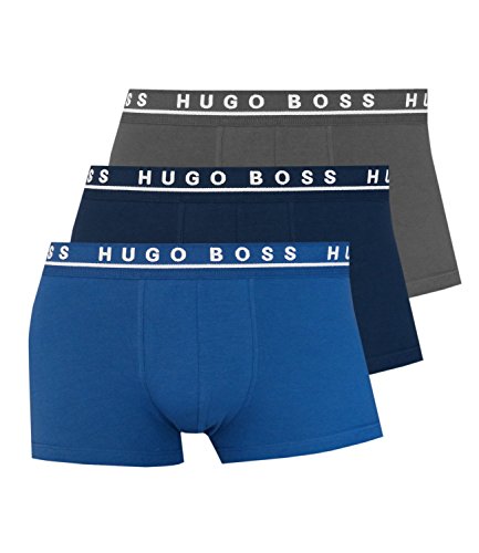 BOSS - Calzoncillos tipo bóxer para hombre (3 unidades) azul abierto (487). M