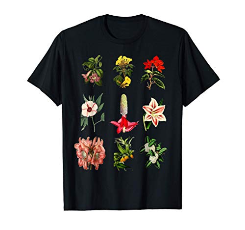 botanical vintage Beautiful Floral plants Camiseta