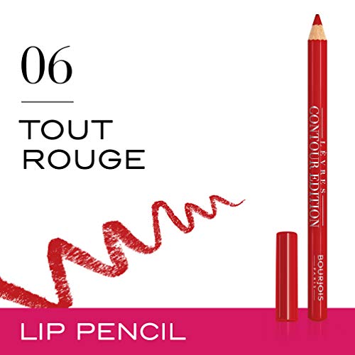 Bourjois Contour Edition, Perfilador de Labios Tono 06 Tout Rouge - 1.14 gr.