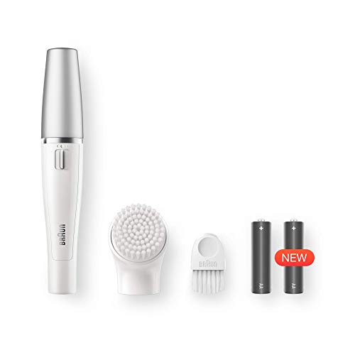 Braun Face 810 - Depiladora facial con cepillo limpiador facial, color blanco