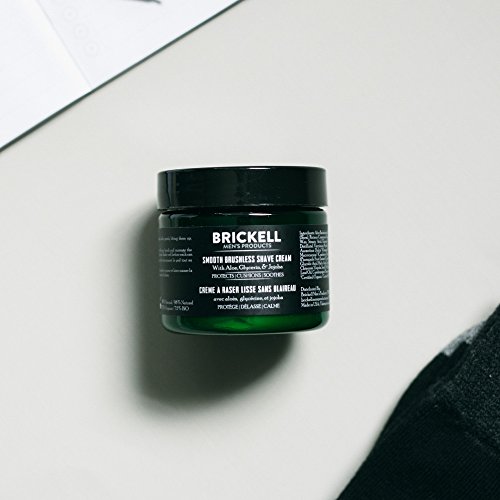 Brickell Men’s Products – Crema de Afeitar Suave Sin Brocha para Hombres - Natural y Orgánica – 59 ml