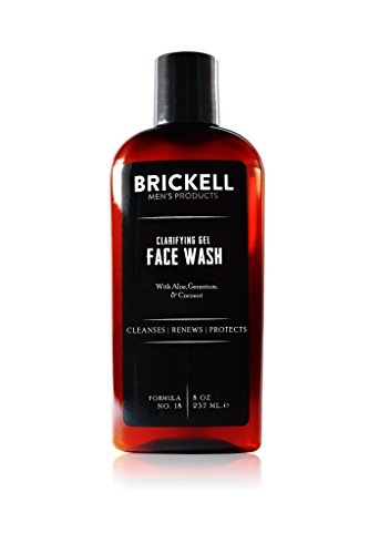 Brickell Men’s Products – Gel Limpiador Facial Aclarador para Hombres – Gel Limpiador Facial Natural y Orgánico – 237 ml