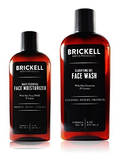 Brickell Men's Products – Rutina Esencial de Cuidado Facial Diario I - Gel Limpiador Facial y Loción Hidratante Facial - Natural y Orgánico