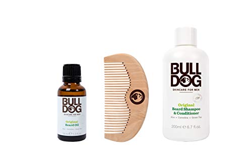 Bulldog Skincare for Men Pack - Kit Cuidado Barba, Aceite Barba + Champú y Acondicionador Barba + Peine