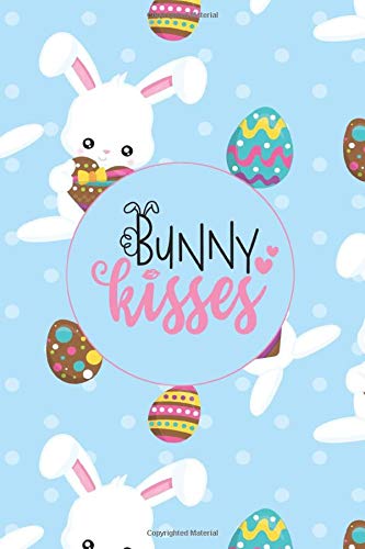 bunny kisses: easter gift journal/notebook for kids & teens boys or girls with cute bunny hanging chocolate heart and eggs