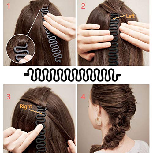 BUYGOO 137 PCS Accesorios de Peinado, Herramientas Accesorios Hacedor Braid Cabello Trenzado Peinado Clip Herramientas para Diseño de Espuma para Niñas Mujeres con Pelo DIY