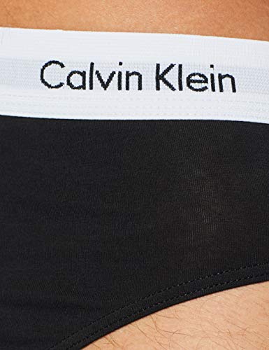 Calvin Klein 3P Hip Brief, Calzoncillos para Hombre (3 unidades), Negro (Black), X-Large