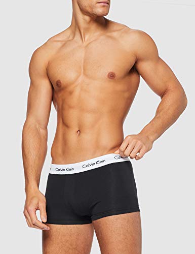 Calvin Klein 3p Low Rise Trunk Bóxer, Schwarz (Black 001), S (Pack de 3) para Hombre