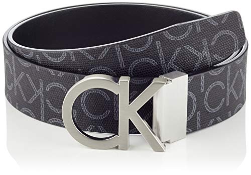 Calvin Klein CK Rev.Adj. New Mono Belt 3.5cm Cinturón, Negro (Black Monogram 0gj), 120 (Talla del fabricante: 105) para Hombre